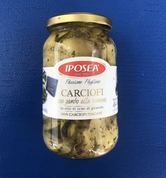 Iposea Artichokes with stems in oil (jar) 510g
