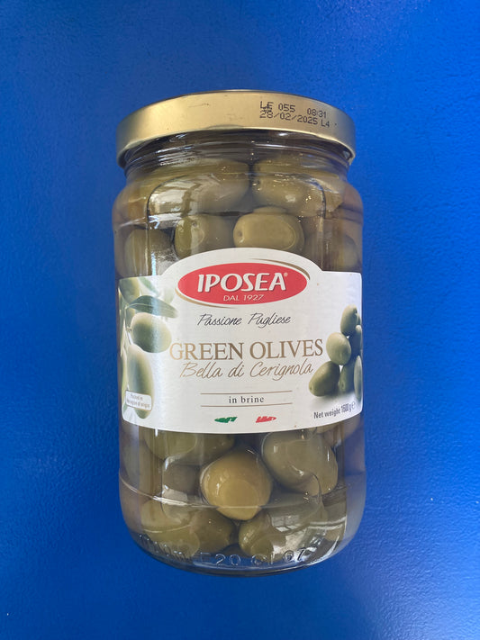 Iposea Whole Green Olives 1.6kg