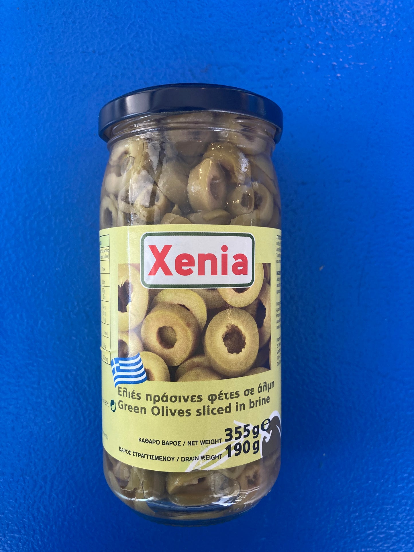 Xenia green olives sliced in brine